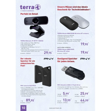 TERRA Mouse NBM1000S wireless BT silber